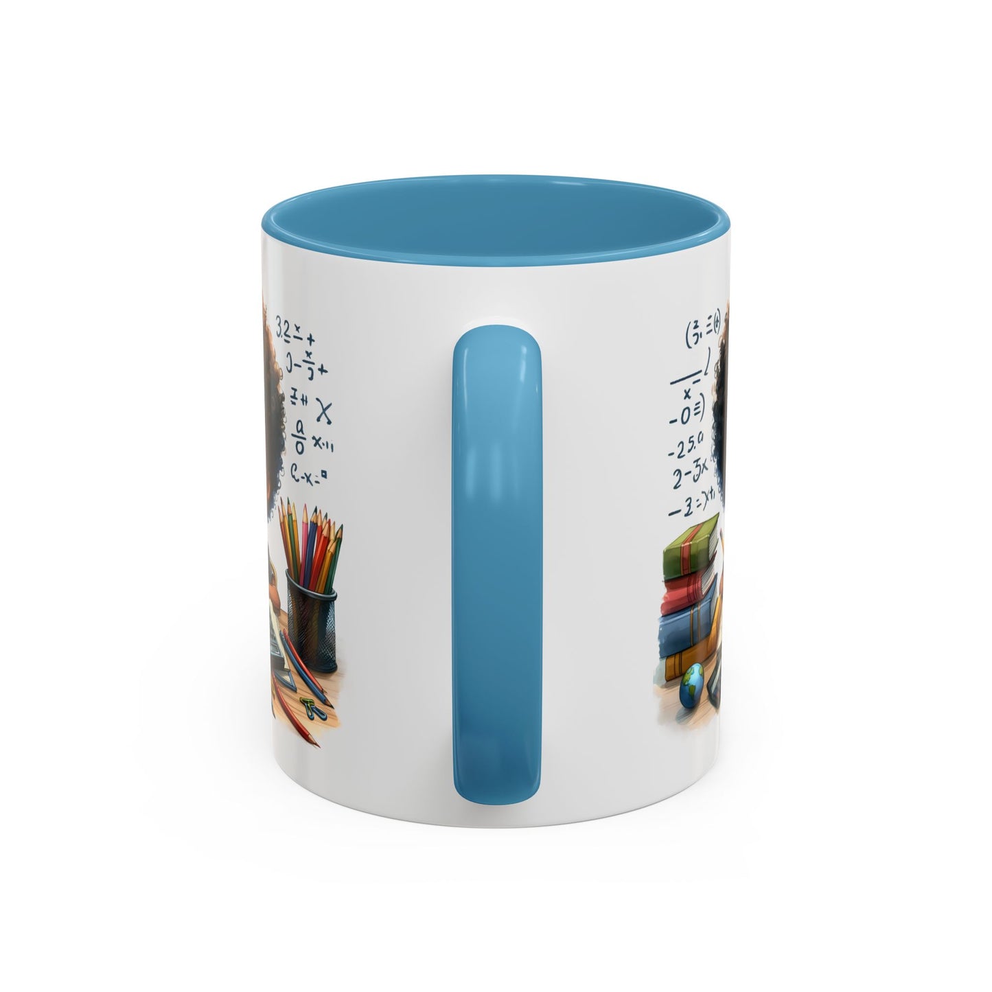 Cute Academic Accent Coffee Mug - Fun Mug for Students, Personalized Teacher Gift, Unique Gift for Scholars, Black Mug with Artwork