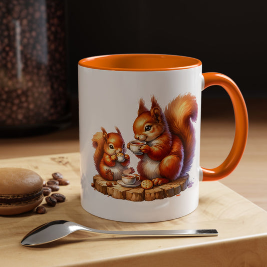 Whimsical Squirrel Coffee Mug - Perfect Gift for Animal Lovers, Cute Kitchen Decor, Hot Beverage Lover's Cup, Cozy Vibe Mugs