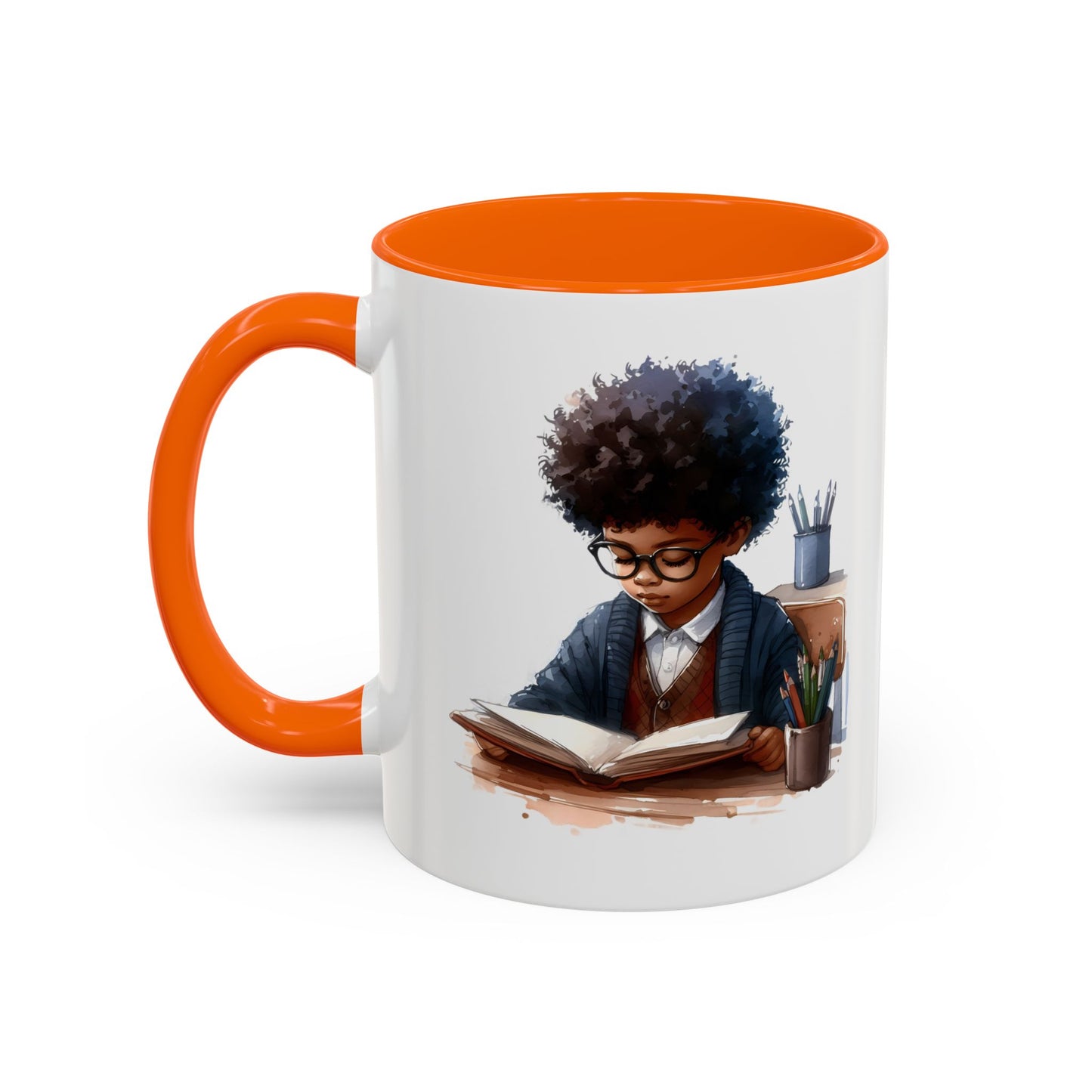 Studious Kid Accent Coffee Mug | Reading Gift for Book Lovers | Unique Office Decor | Fun Drinkware | Educational Present