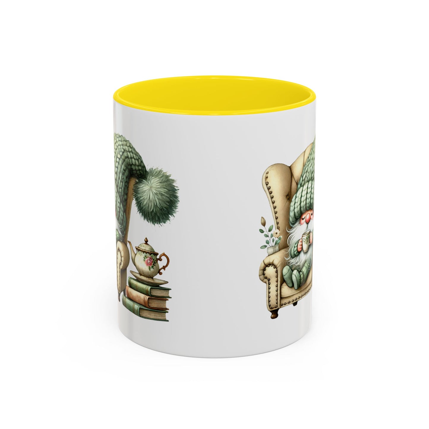 Cozy Gnome Accent Coffee Mug, Cute Gnome Mug, Winter Coffee Cup, Gift for Gnome Lovers, Gnome Decor, Funny Coffee Mug