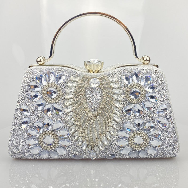 Women's Shiny Banquet Clutch Horizontal Square