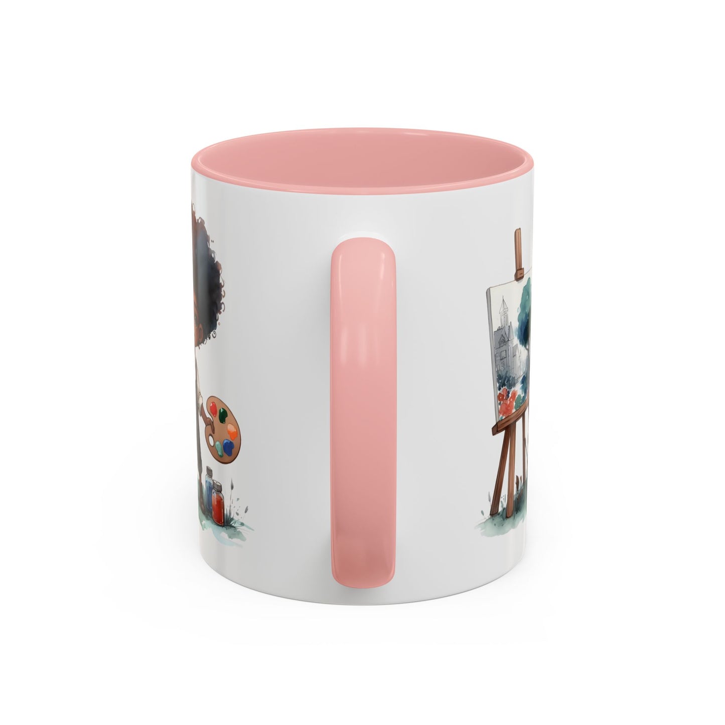 Creative Kid's Coffee Mug | Art Lover Gift | Black & White Accent Mug | Unique Art Design | Children's Art Decor | Fun Ceramic Cup