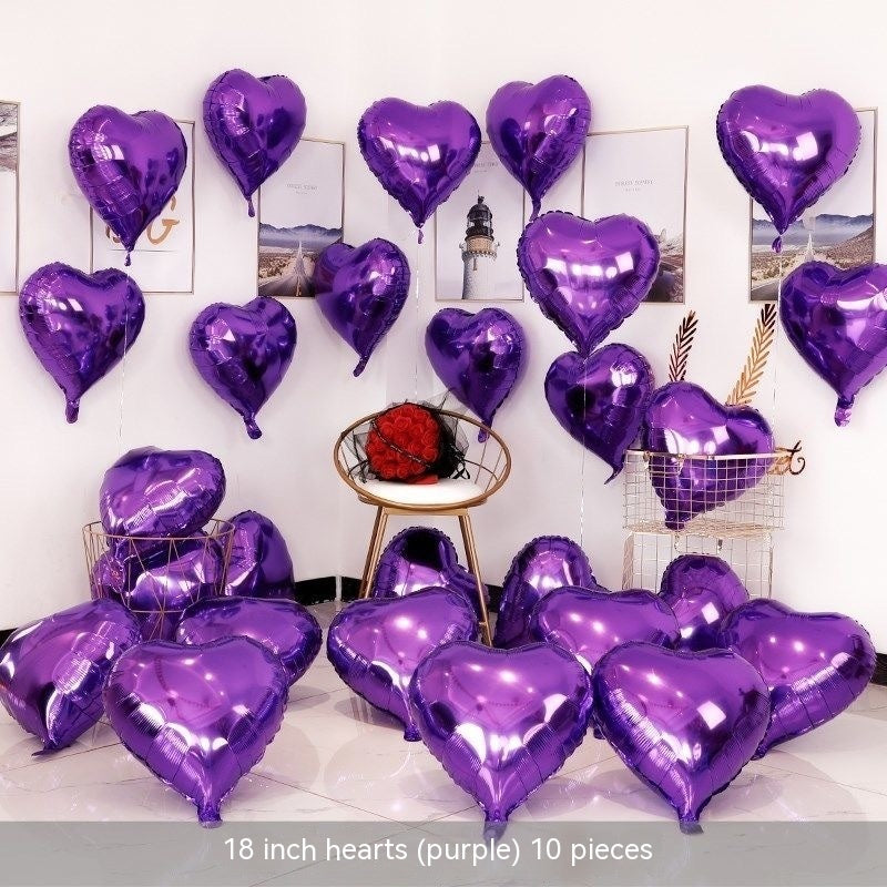 Heart-shaped Aluminum Balloon 520 Wedding Room Decoration Birthday Party