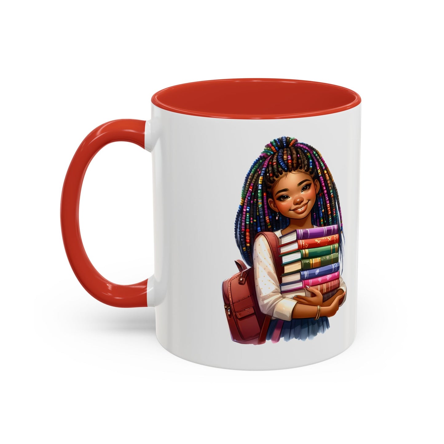 Empowering Accent Coffee Mug - Motivational Gift for Students, Back to School, Afrocentric Mug, Inspirational Drinkware, Colorful Coffee Cup
