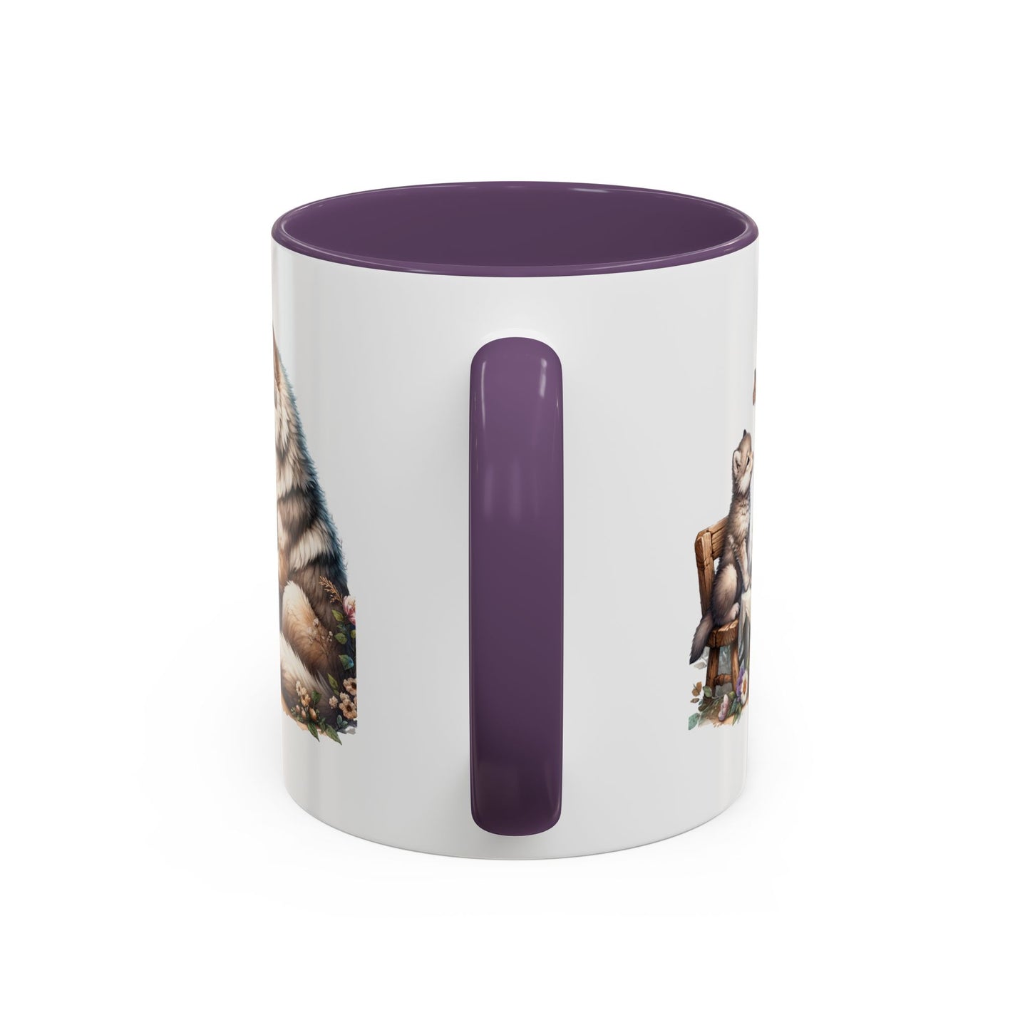 Whimsical Wolf Tea Time Mug | Cute Animal Coffee Cup, Gifts for Animal Lovers, Home Decor, Cozy Kitchen, Unique Gift Idea