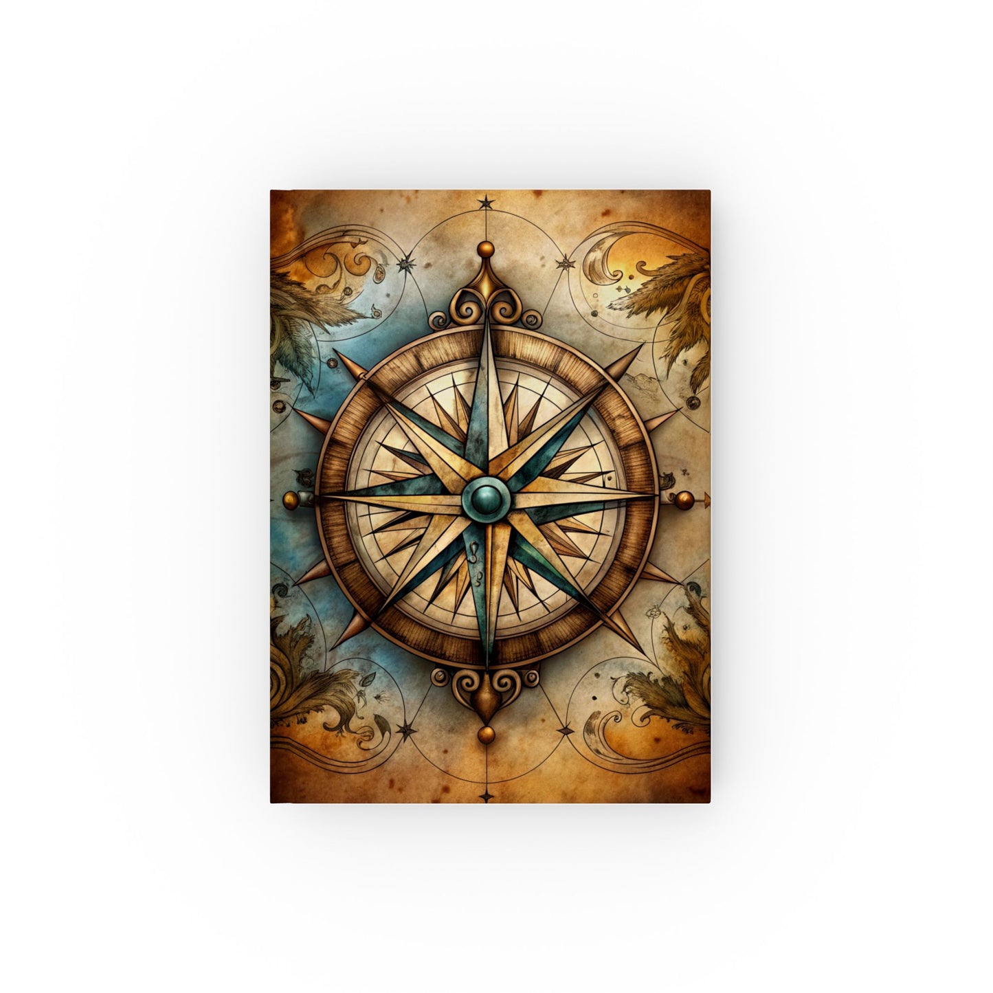 Compass Themed Hard Backed Journal, Travel Notebook, Writing Diary, Gifts for Explorers, Adventure Log