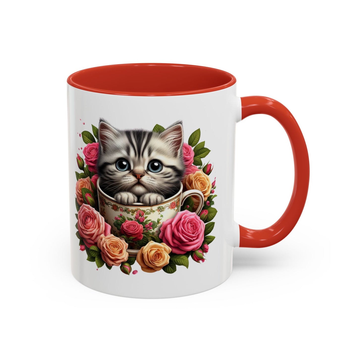 Whimsical Cat Coffee Mug with Floral Accents, Cute Cat Mug, Pet Lover Gift, Tea Cup, Perfect for Cat Lovers, Floral Coffee Cup, [...]