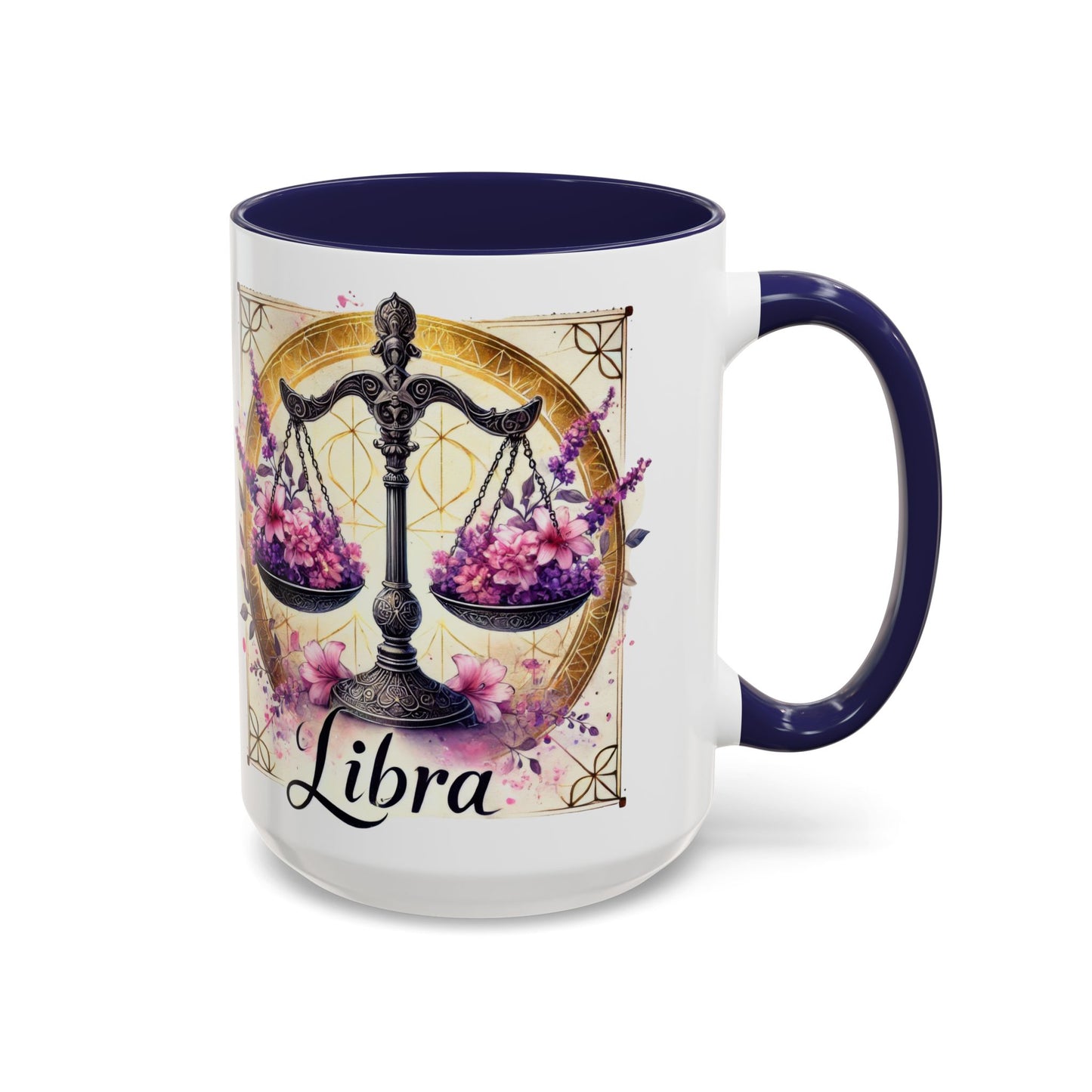 Libra Zodiac Accent Coffee Mug, Horoscope Gift for Astrology Lovers, Cute Libra Decor, Personalized Drinkware, Birthday Gift Idea