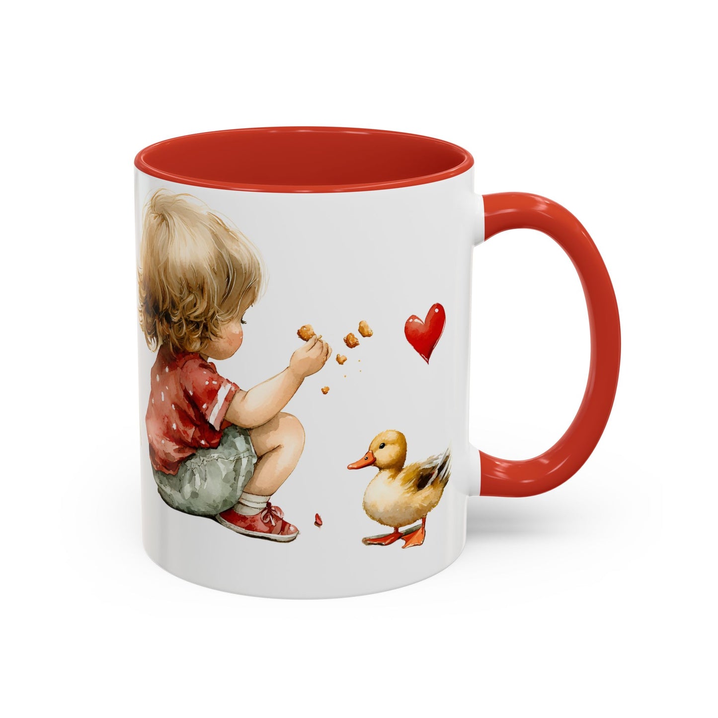 Adorable Duck-Themed Coffee Mug for Kids, Cute Child & Duck Design, Perfect Gift for Birthdays, Baby Showers, Animal Lovers, Kitchen Decor