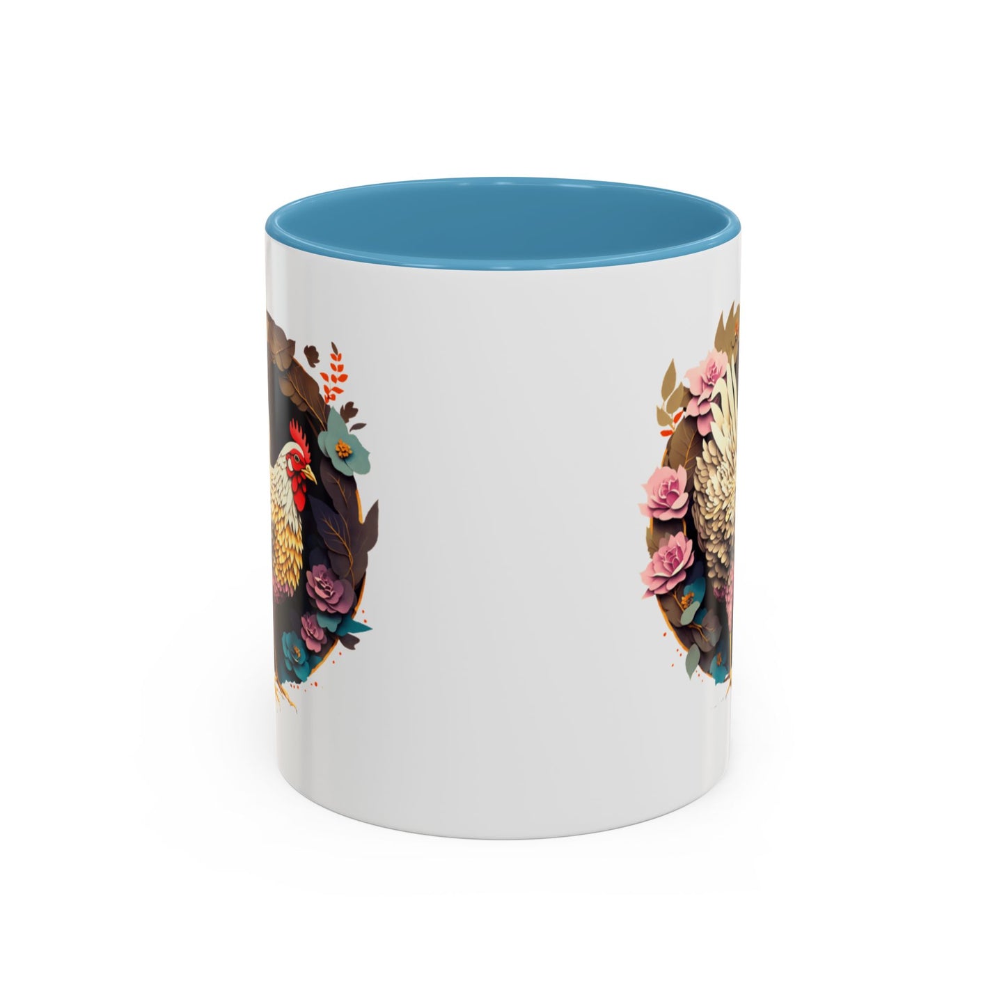 Charming Floral Chicken Coffee Mug - Perfect for Farmhouse Decor, Gift for Chicken Lovers, Tea, Hot Drinks, Home & Kitchen