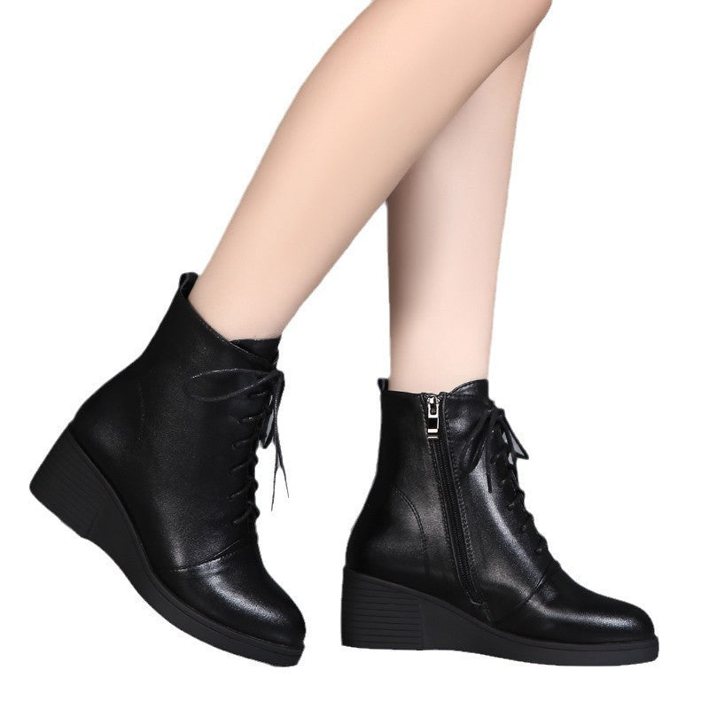 Martin Boots Lace-up Wedge Platform