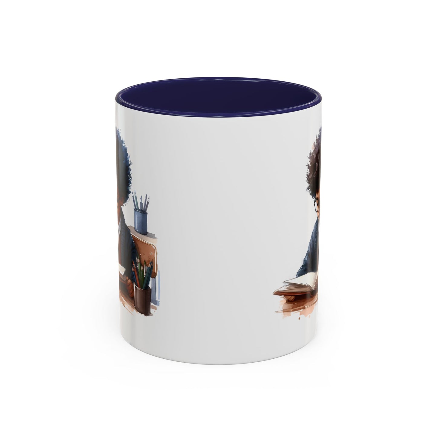 Studious Kid Accent Coffee Mug | Reading Gift for Book Lovers | Unique Office Decor | Fun Drinkware | Educational Present