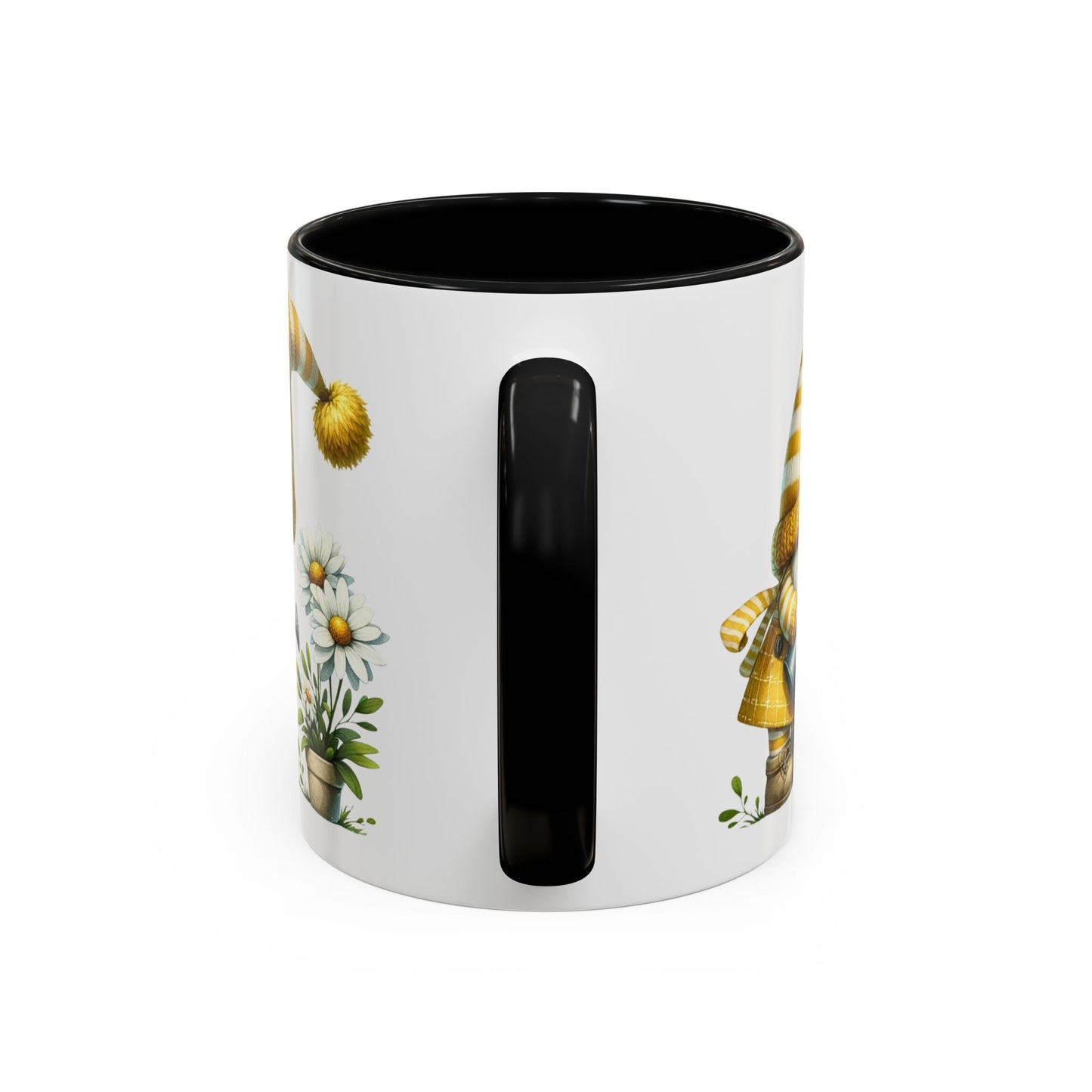 Charming Gnome Accent Coffee Mug, Cute Nature Decor, Garden Lover Gift, Springtime Coffee Cup, Whimsical Kitchenware