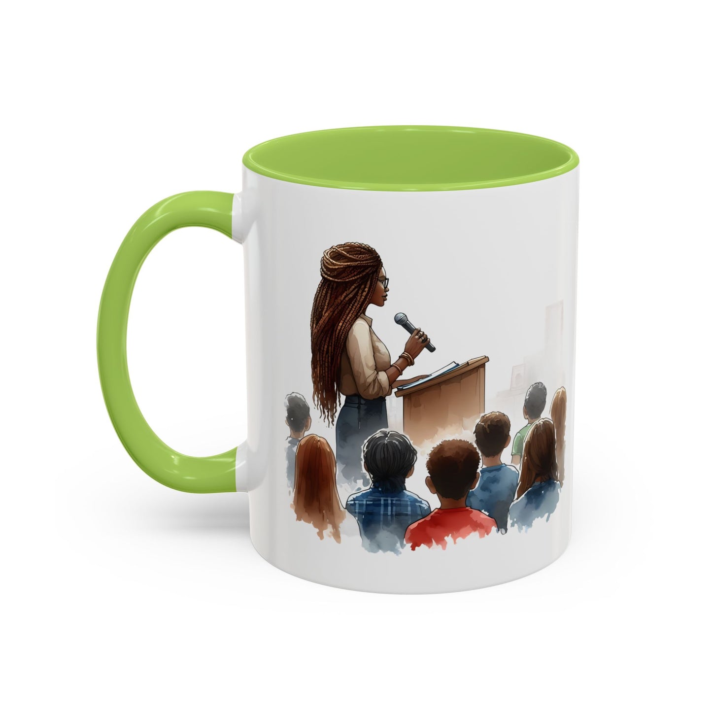 Inspirational Accent Coffee Mug - Motivational Gift for Speakers, Teachers, Coaches; Perfect for Coffee Lovers, Office Decor, Quote Mug