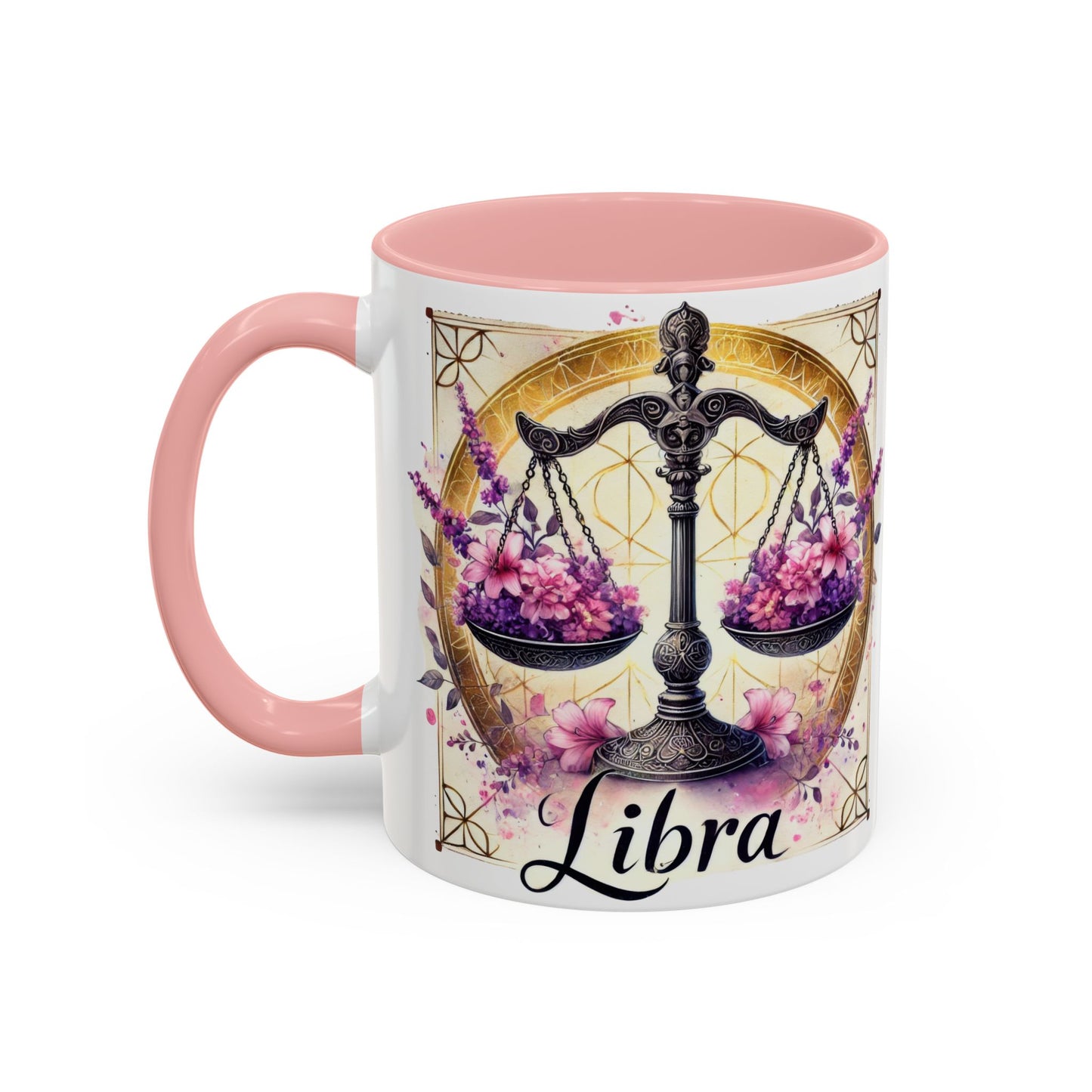 Libra Zodiac Accent Coffee Mug, Horoscope Gift for Astrology Lovers, Cute Libra Decor, Personalized Drinkware, Birthday Gift Idea