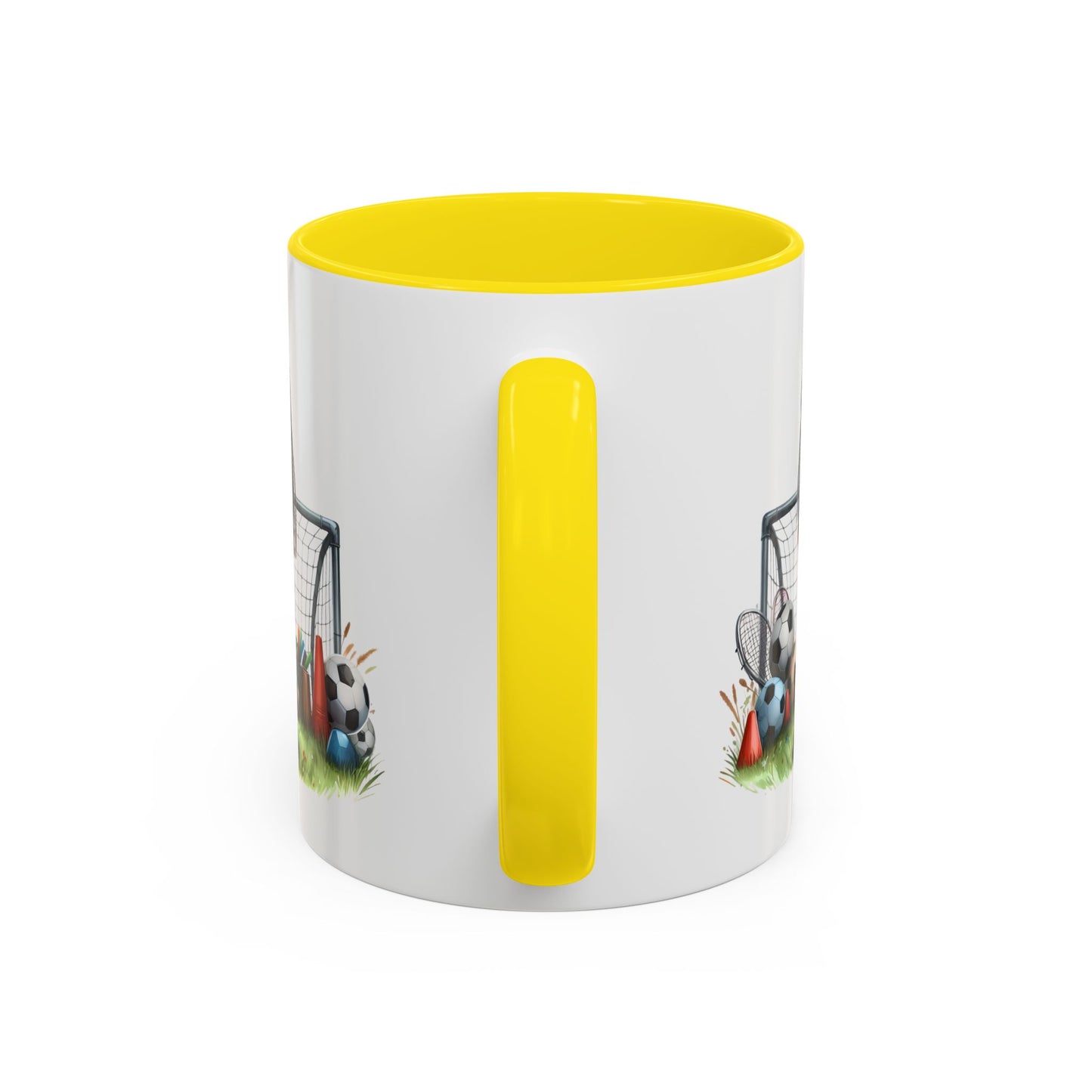 Soccer-Themed Accent Coffee Mug, Personalized Sports Fan Gift, Perfect for Coaches, Players, Kids, and Birthdays