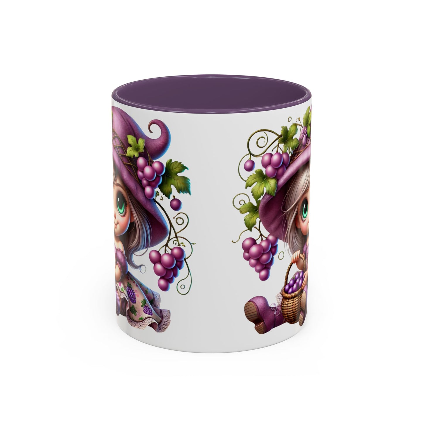Whimsical Grape Girl Coffee Mug - Perfect for Wine Lovers and Gift Giving