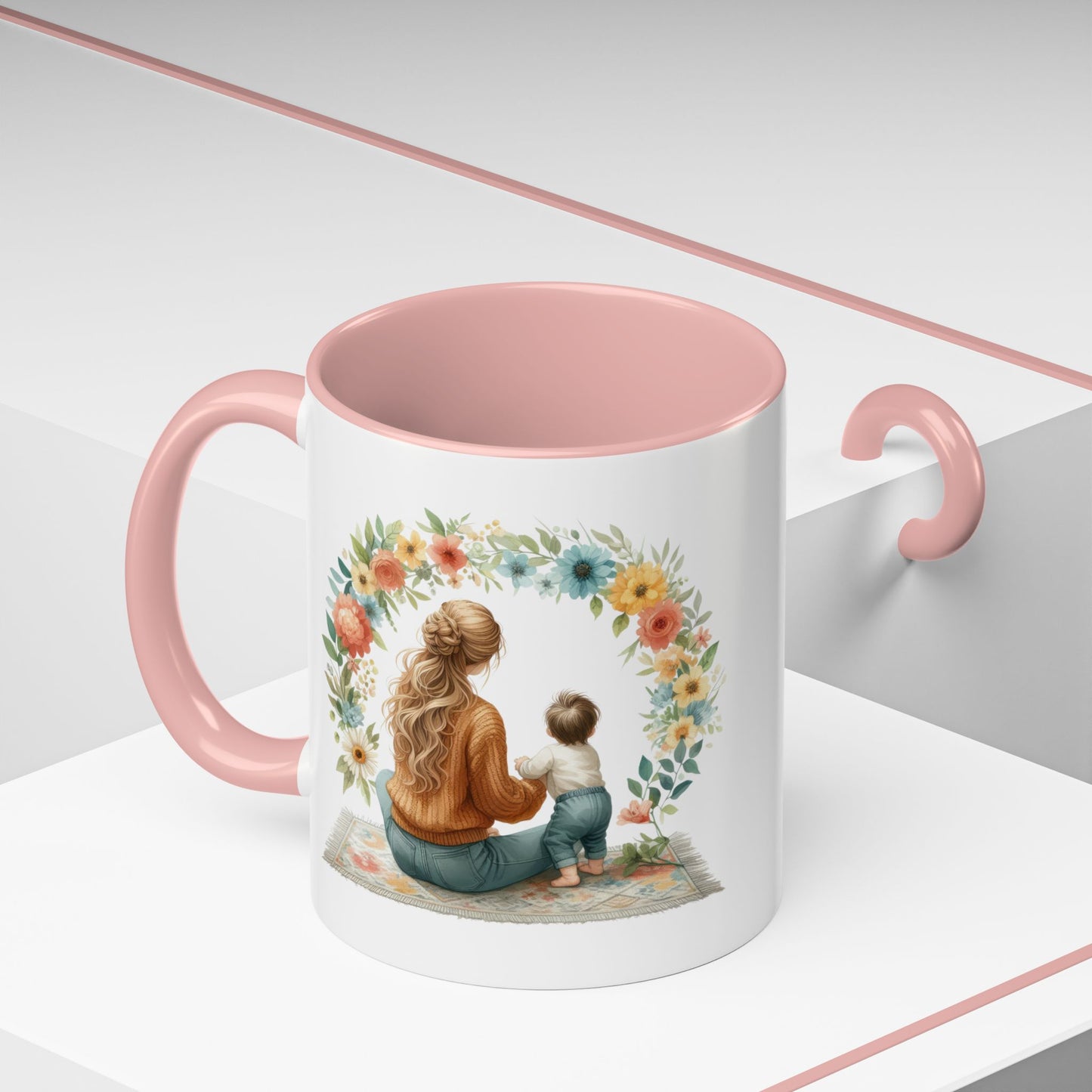 Warm Floral Family Coffee Mug - Perfect Gift for Moms, Home Decor, Cozy Vibes, Mother's Day, Tea Lovers, Baby Showers