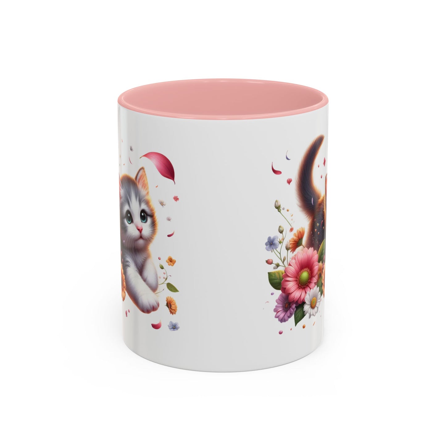 Whimsical Cat Coffee Mug | Cute Pet Lovers Gift | Floral Design | 11 & 15oz | Perfect for Birthdays, Anniversaries, Cat Enthusiasts