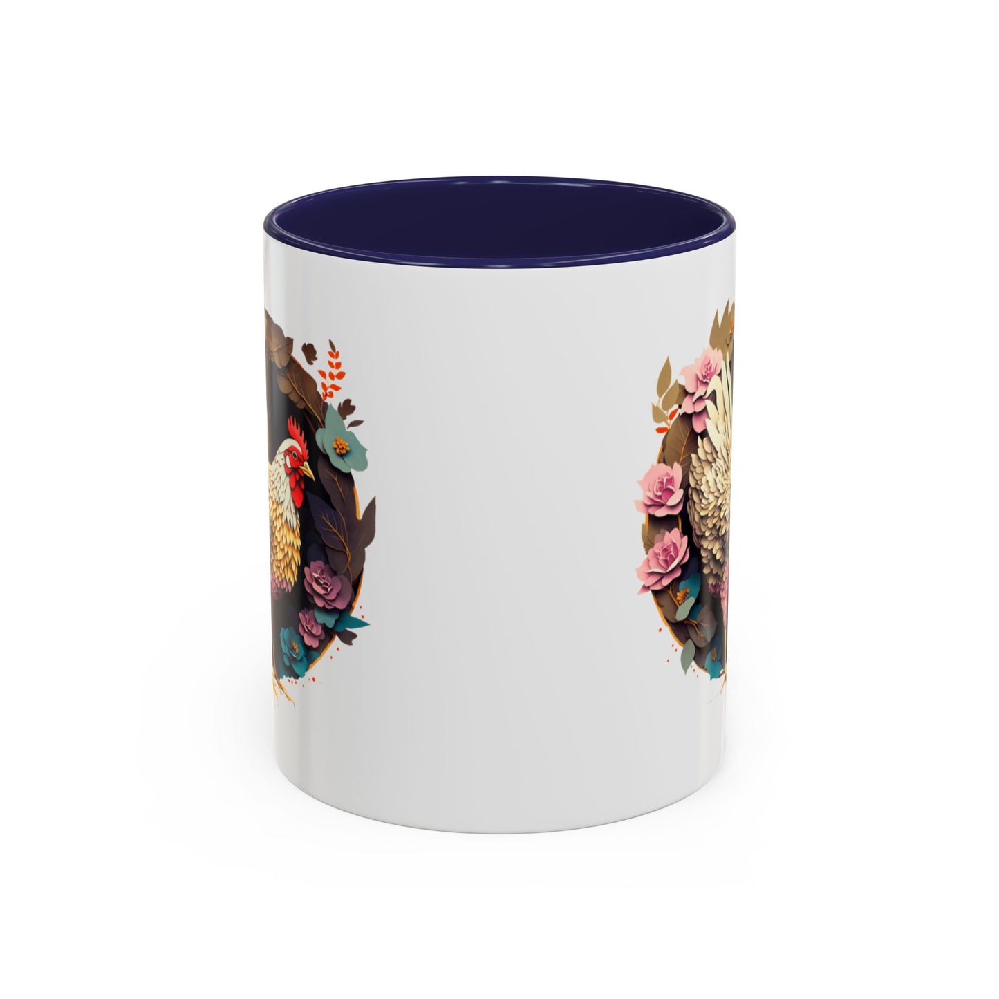 Charming Floral Chicken Coffee Mug - Perfect for Farmhouse Decor, Gift for Chicken Lovers, Tea, Hot Drinks, Home & Kitchen