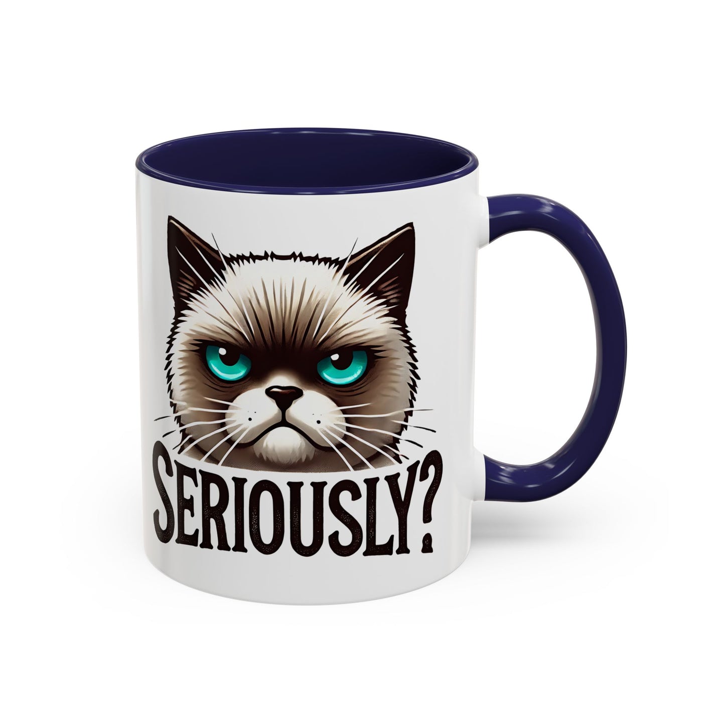Funny Cat Accent Coffee Mug | Gift for Cat Lovers | Unique Ceramic Mug | Quirky Kitchen Decor | Humor Mug | Cat Person Gift