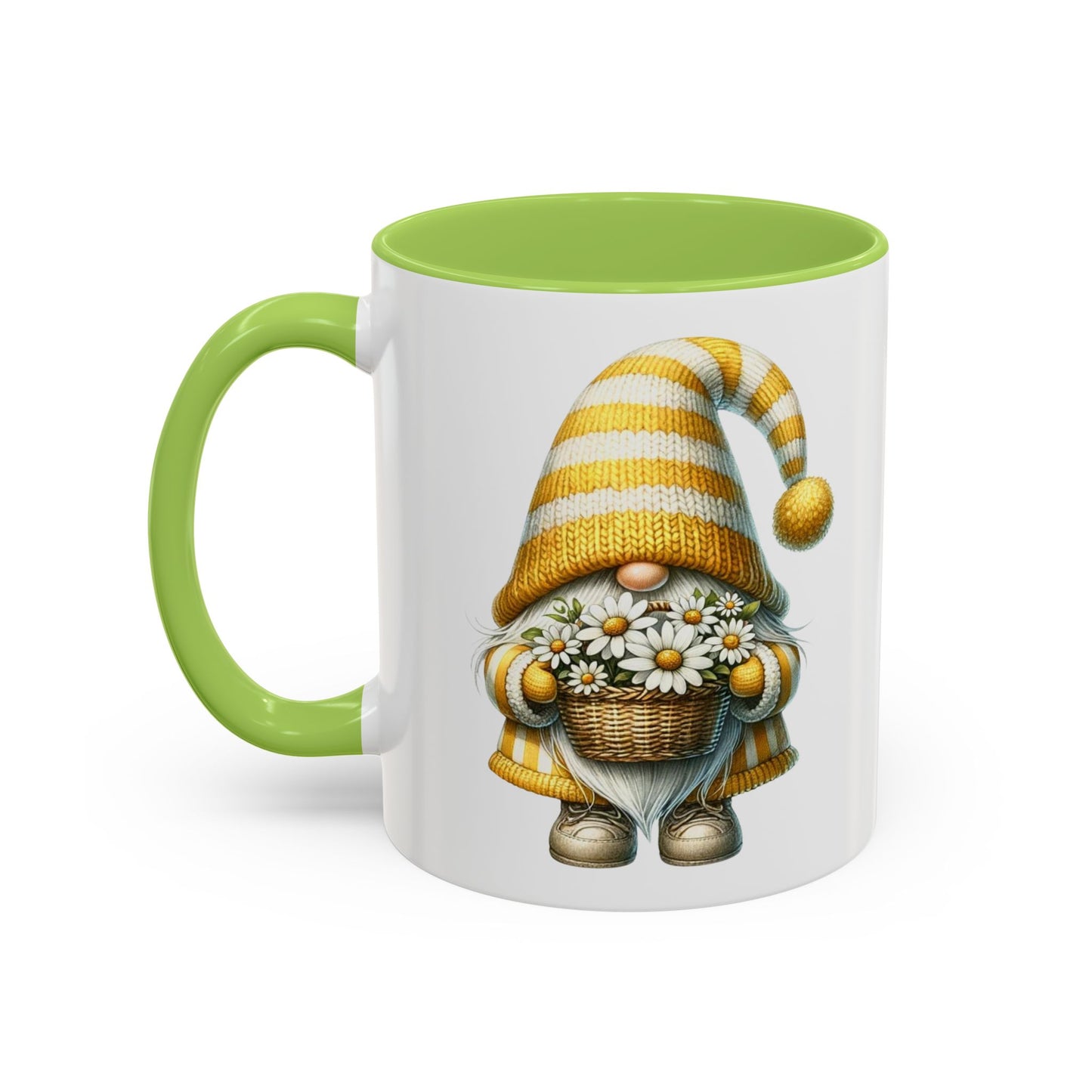 Cheerful Gnome Accent Mug - Perfect for Coffee Lovers, Housewarming Gifts, Spring Decor, Unique Mug Gift, Merry Moments