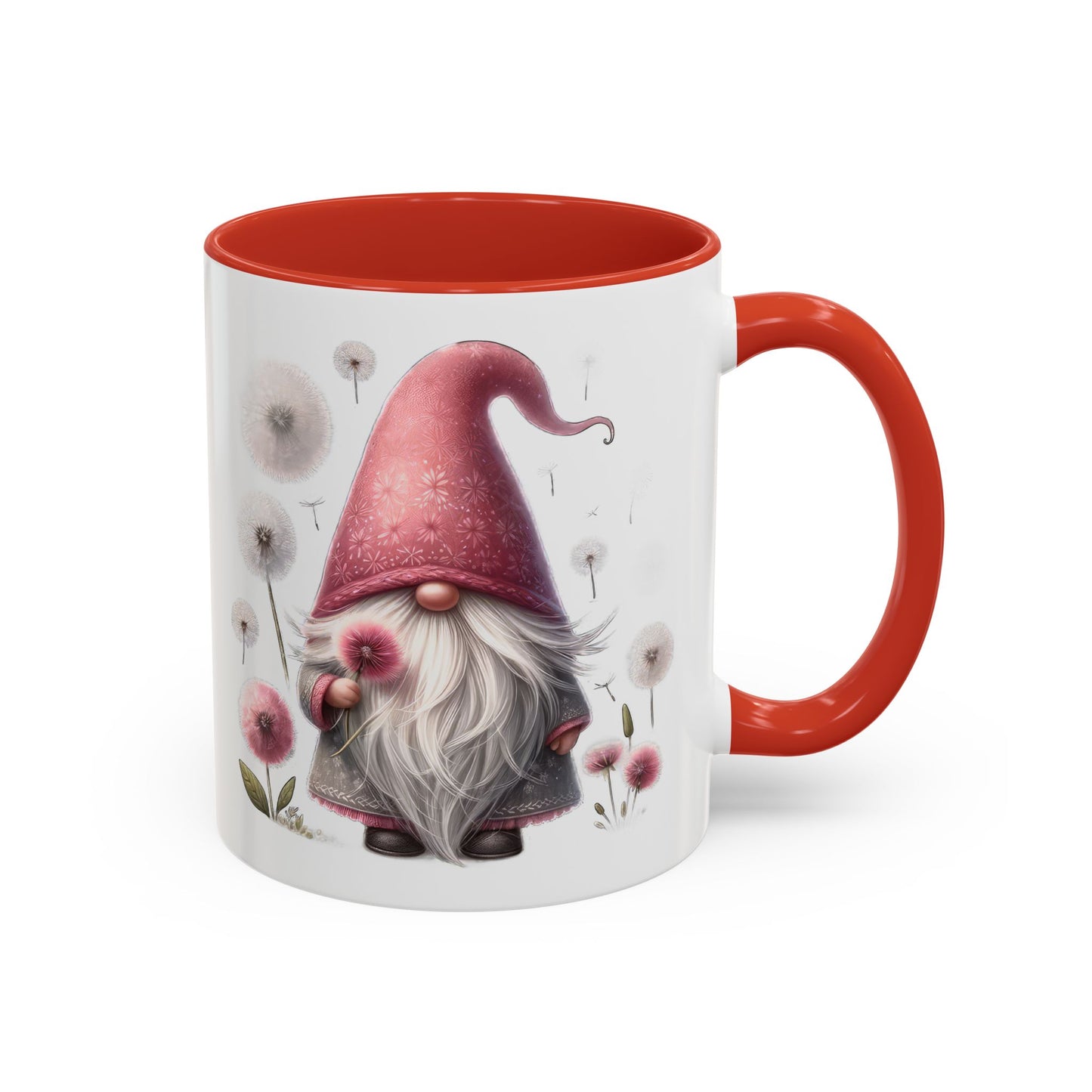 Whimsical Gnome Coffee Mug, Cute Coffee Cups for Home, Unique Gift for Gnome Lovers, Floral Gnome Mug for Birthdays, Spring Décor