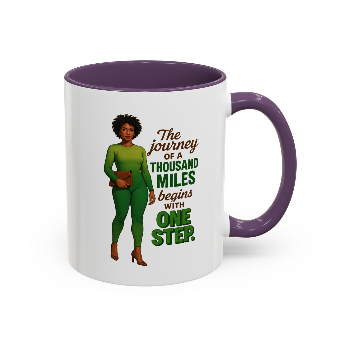 Inspirational Accent Coffee Mug - Motivational Quote Mug, Unique Gift for Her, Empowerment Coffee Cup, Coffee Lover's Gift, Tea Mug