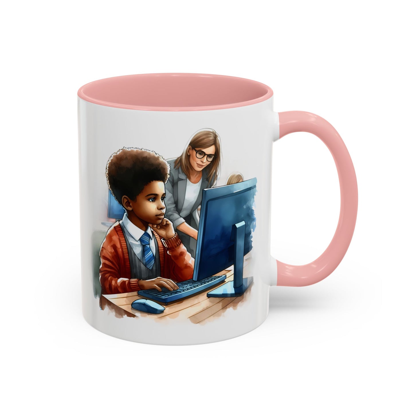 Inclusive Learning Accent Coffee Mug, Motivational Teacher Gift, Educational Office Decor, Student Appreciation, Classroom Supplies