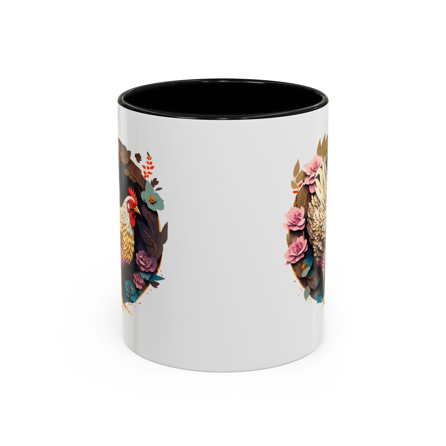 Charming Floral Chicken Coffee Mug - Perfect for Farmhouse Decor, Gift for Chicken Lovers, Tea, Hot Drinks, Home & Kitchen