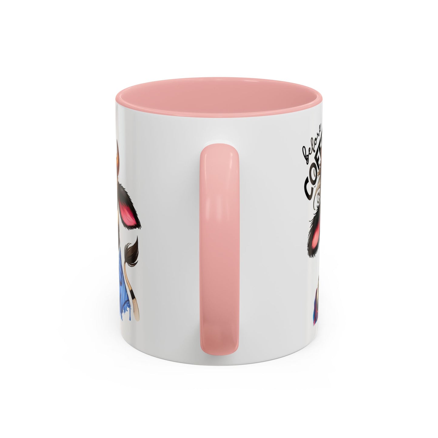 Caffeinated Cow Mug, Cute Animal Coffee Cup, Farmhouse Kitchen Gift, Fun Ceramic Mug for Coffee Lovers, Unique Drinkware for Holidays