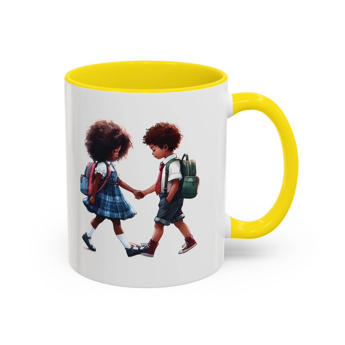 Heartwarming Kids Friendship Coffee Mug, Cute Kid Artwork Mug, Back to School Gift, Family Gift, Coffee Lover Gift