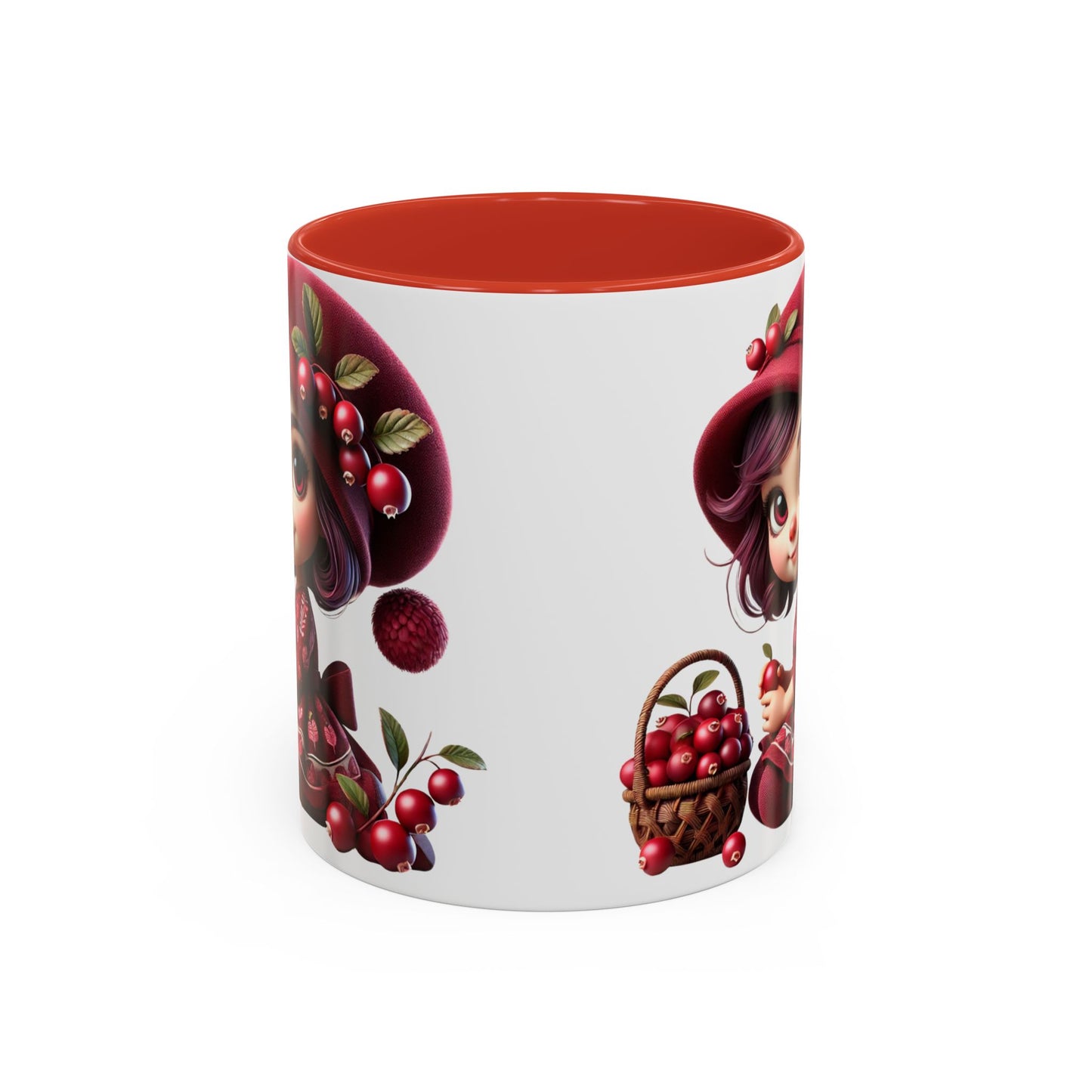 Charming Cherry Blossom Accent Coffee Mug | Cute Character Design | Perfect Gift for Tea Lovers & Special Occasions