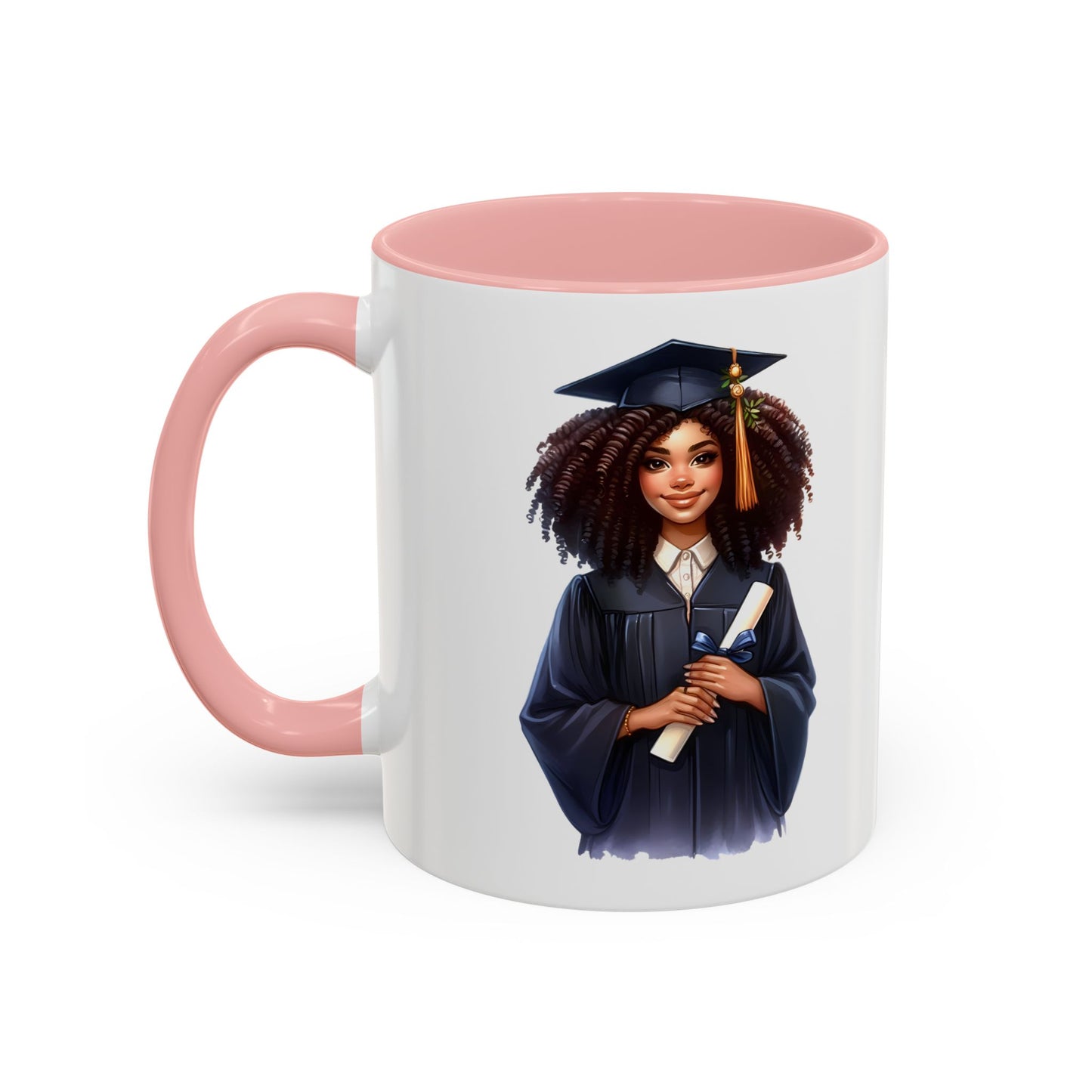 Graduation Celebration Coffee Mug, Inspirational Gift for Graduates, Black Accent Mug, Office Desk Cup, Graduation Keepsake