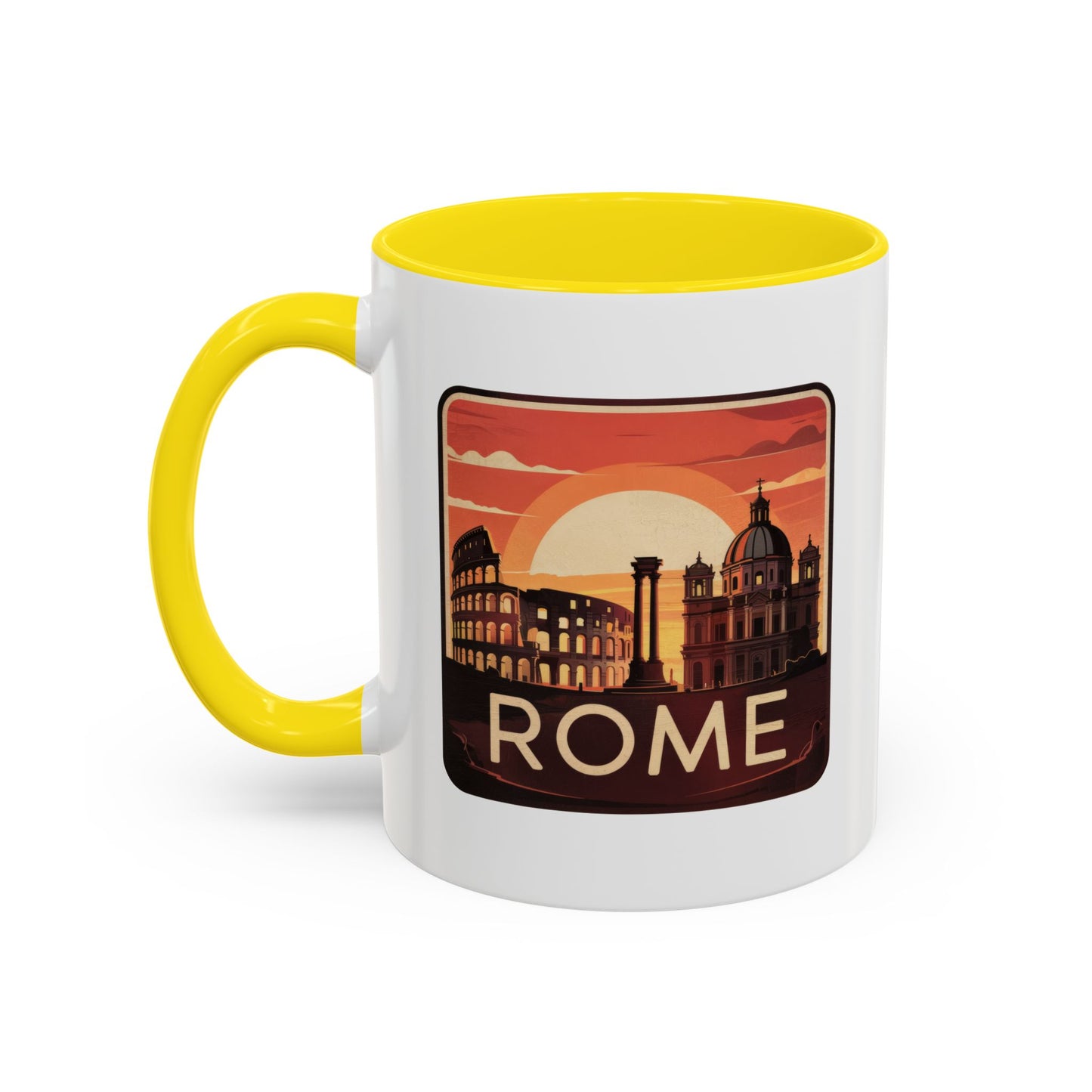 Rome Skyline Accent Coffee Mug, Travel Gift, Coffee Lovers, Home Decor, Unique Souvenir