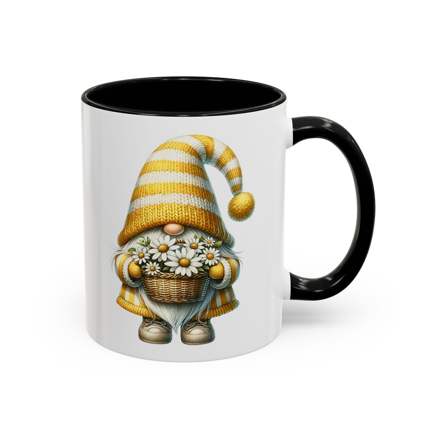Cheerful Gnome Accent Mug - Perfect for Coffee Lovers, Housewarming Gifts, Spring Decor, Unique Mug Gift, Merry Moments