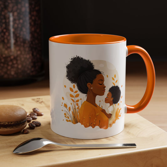 Warm Embrace Accent Coffee Mug | Perfect Gift for Mother's Day, Cozy Drinkware for Moms, Tea Lovers, Family Moments