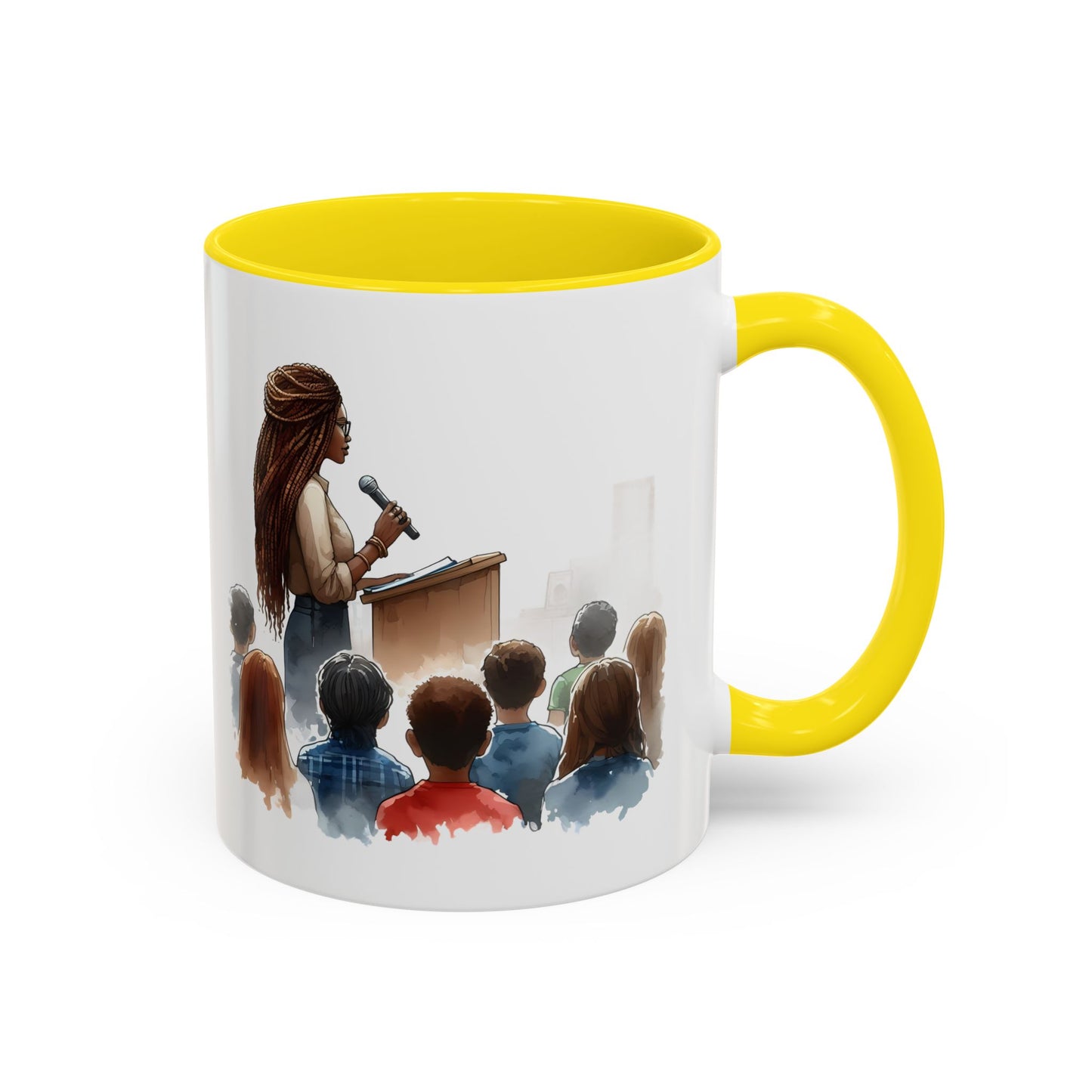 Inspirational Accent Coffee Mug - Motivational Gift for Speakers, Teachers, Coaches; Perfect for Coffee Lovers, Office Decor, Quote Mug