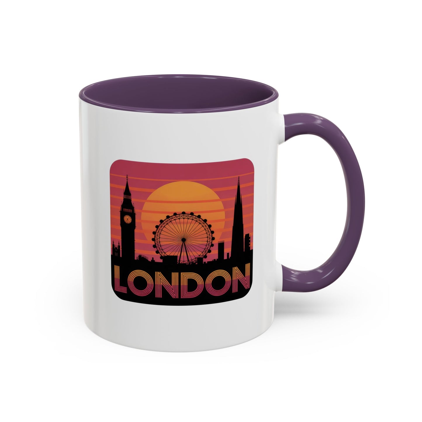 London Skyline Accent Coffee Mug - Perfect Gift for Travelers, London Lovers, Home Decor, Office Use, Road Trip Memories