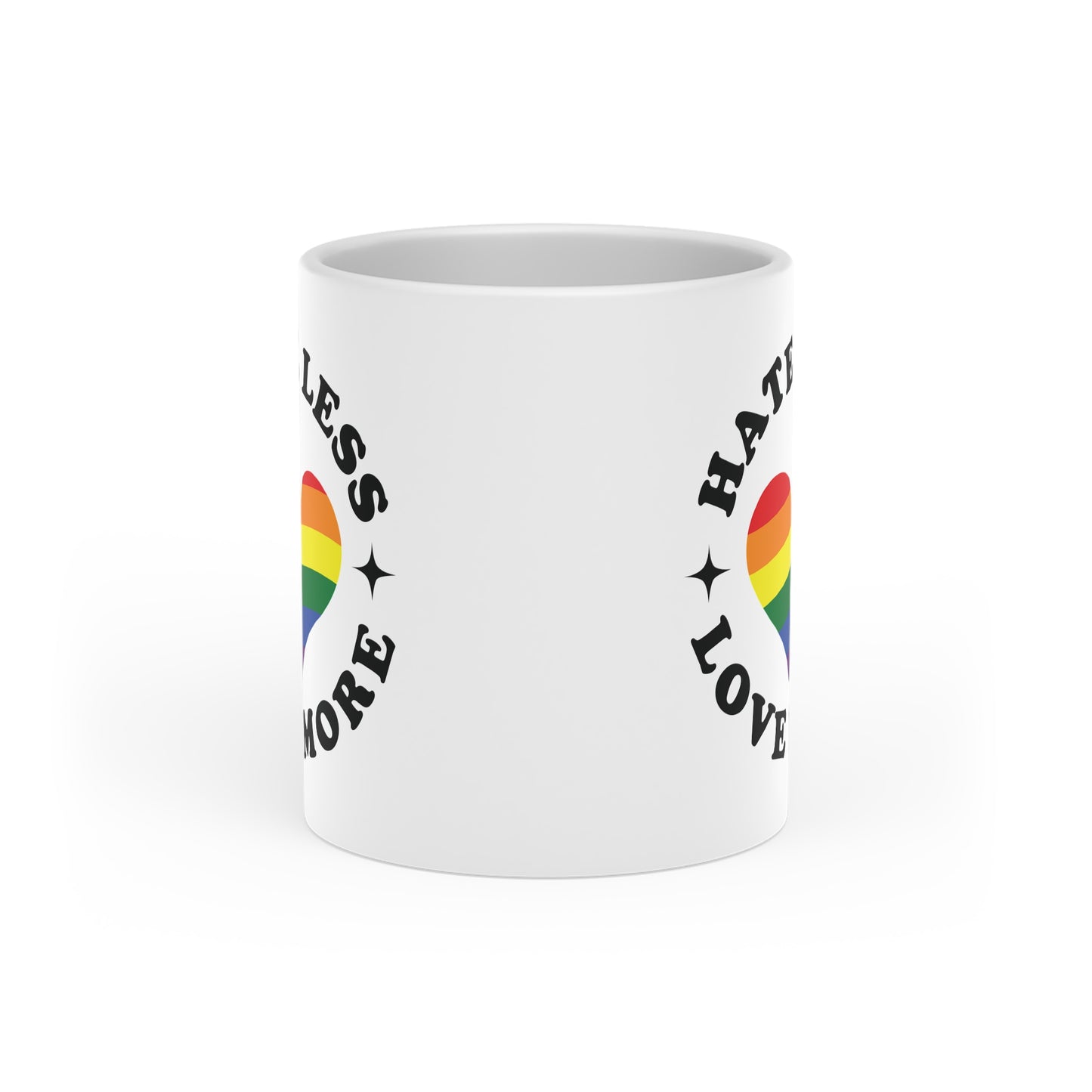 Heart-Shaped Mug - Love is Love - LGBTQ+ Pride Coffee Cup