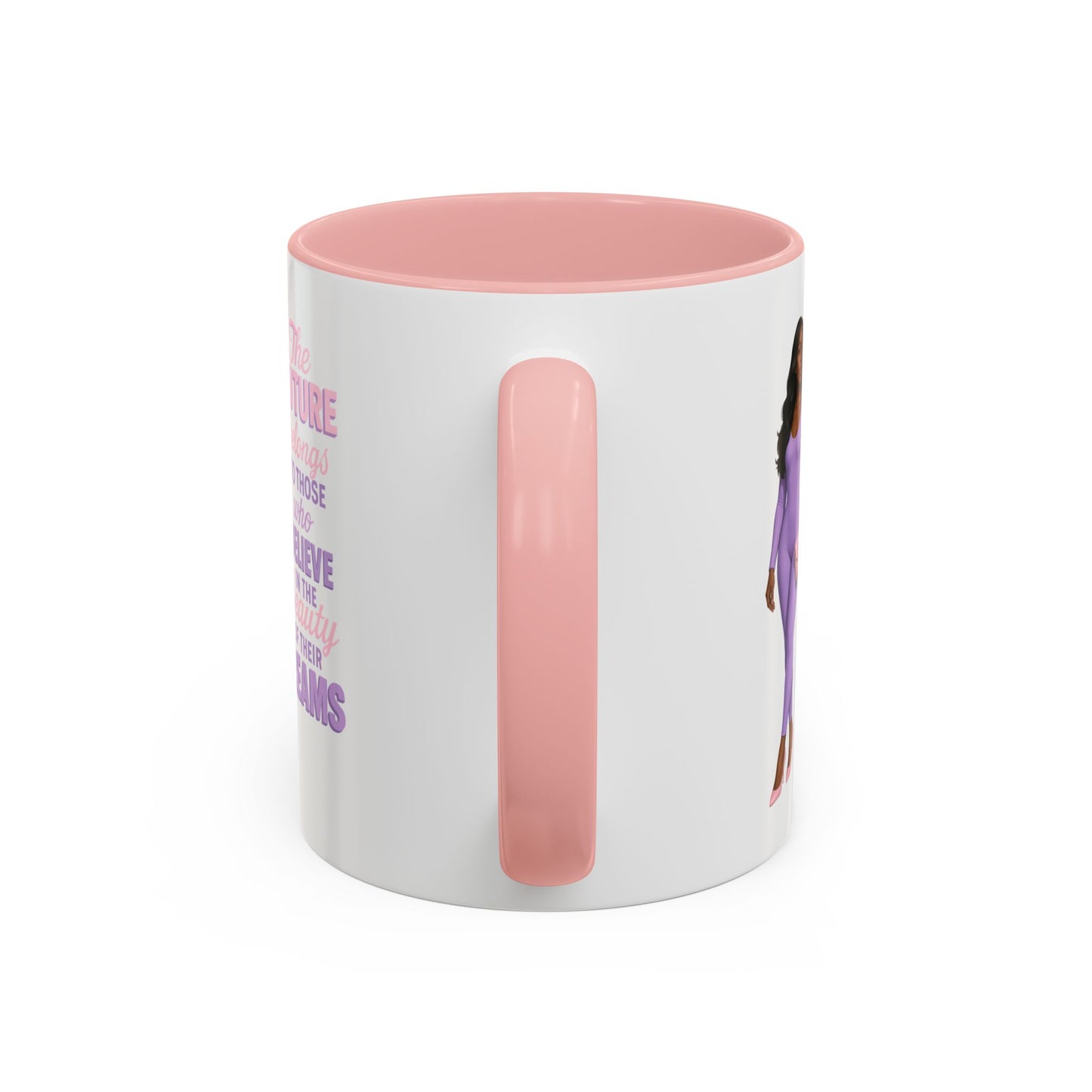 Inspirational Accent Coffee Mug - Motivational Gift for Dreamers, Home Office Decor, Encouragement Gift, Quote Cup