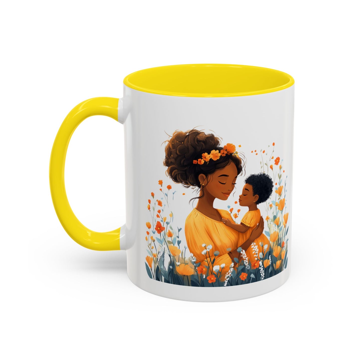 Blooming Love Mug: Floral Mom & Child Design, Perfect for Mothers Day, Family Gifts, Cozy Mornings, Tea Lovers, Coffee Time