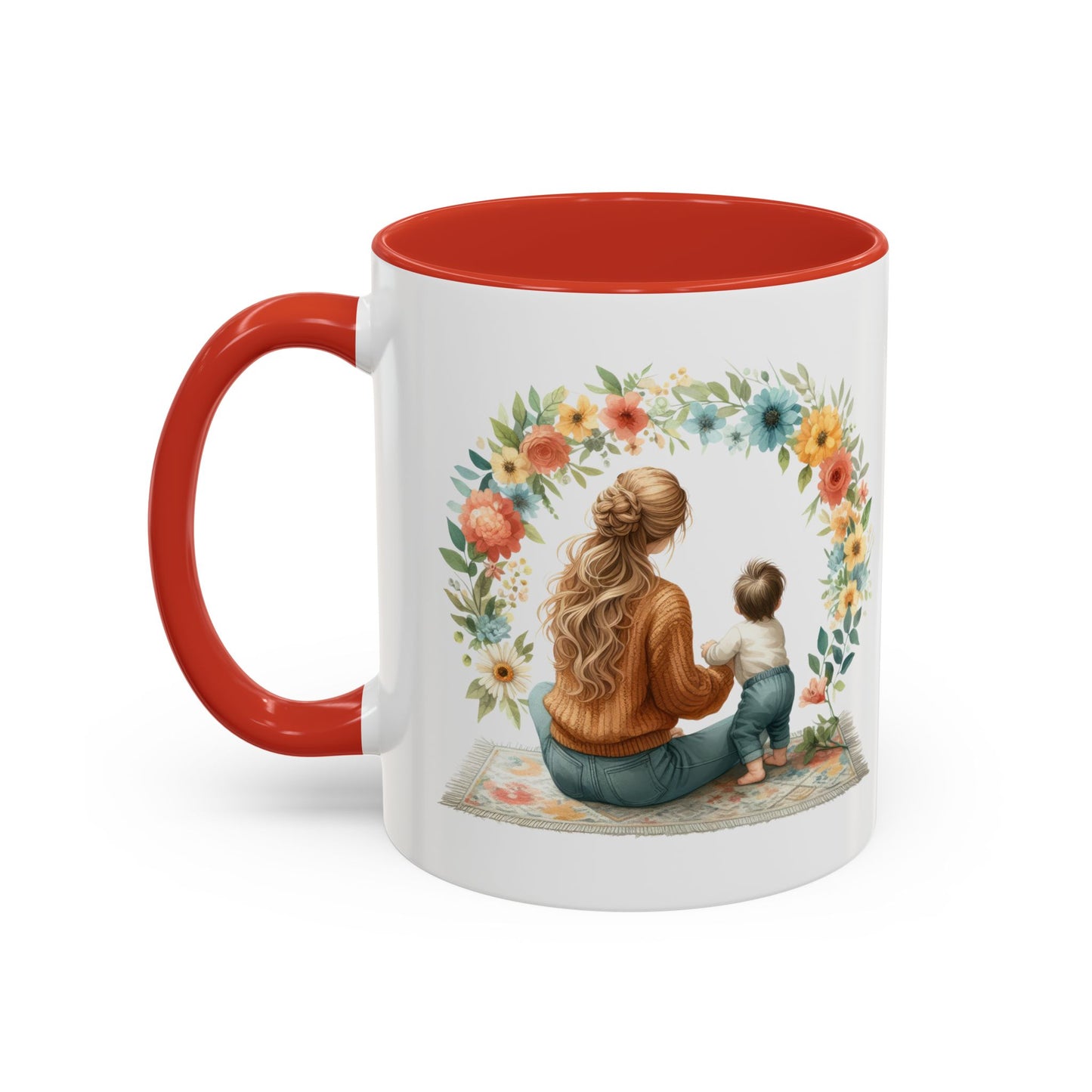 Warm Floral Family Coffee Mug - Perfect Gift for Moms, Home Decor, Cozy Vibes, Mother's Day, Tea Lovers, Baby Showers