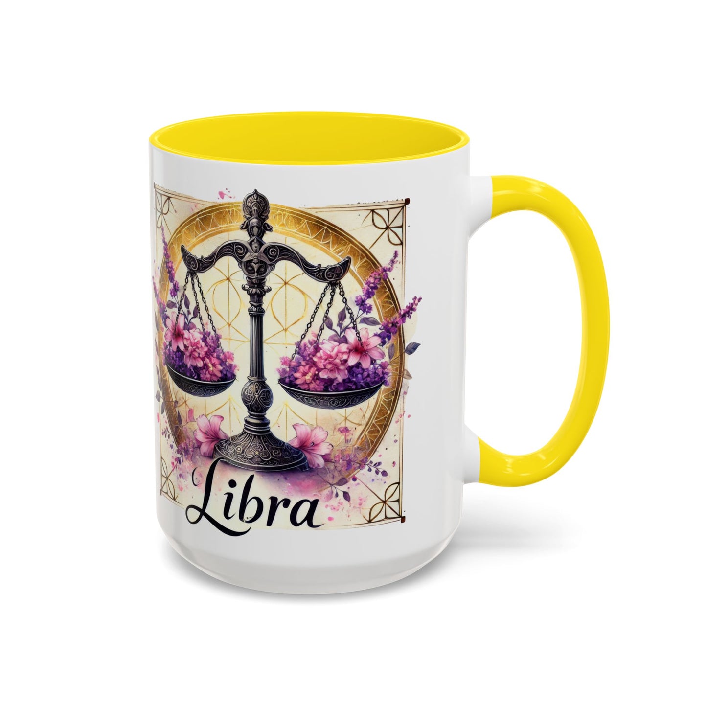 Libra Zodiac Accent Coffee Mug, Horoscope Gift for Astrology Lovers, Cute Libra Decor, Personalized Drinkware, Birthday Gift Idea