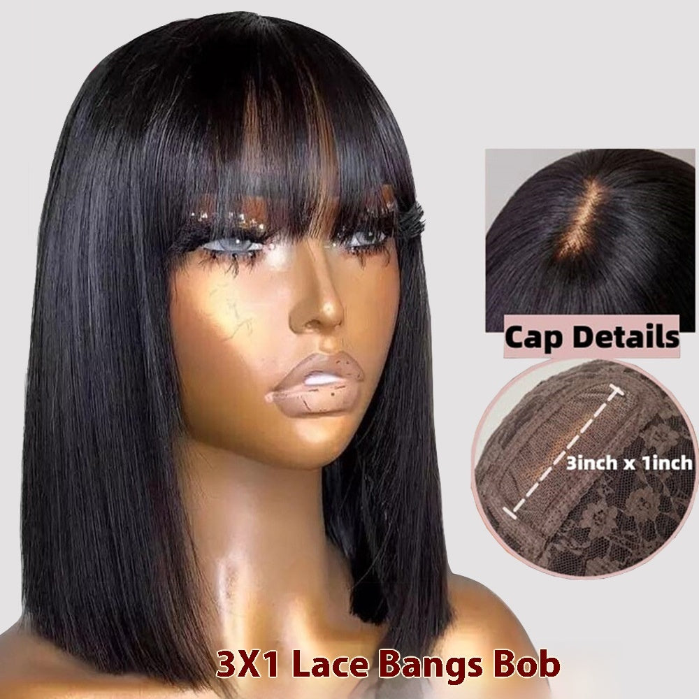 Bobo Real Human Hair Front Lace Wig
