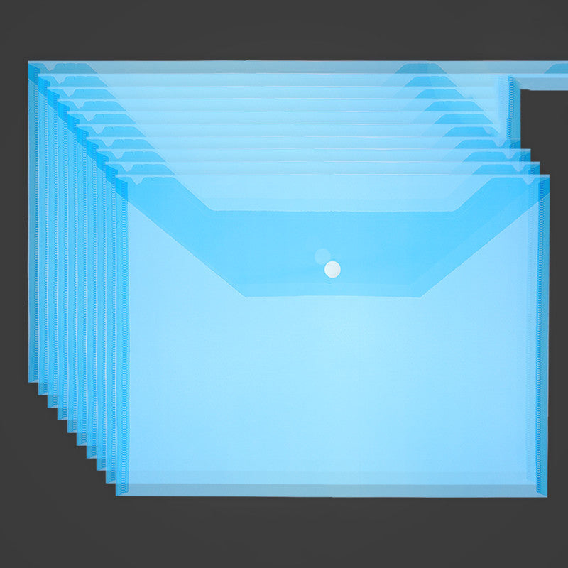 Simple Transparent File Bag A4 Snap Storage