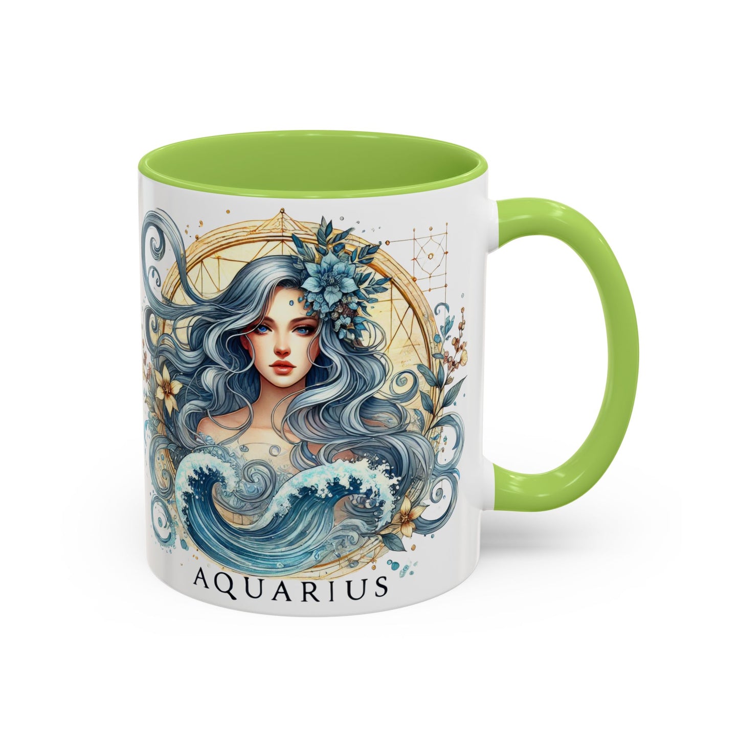Astrological Aquarius Coffee Mug - Zodiac Sign Design, Perfect for Astrology Lovers