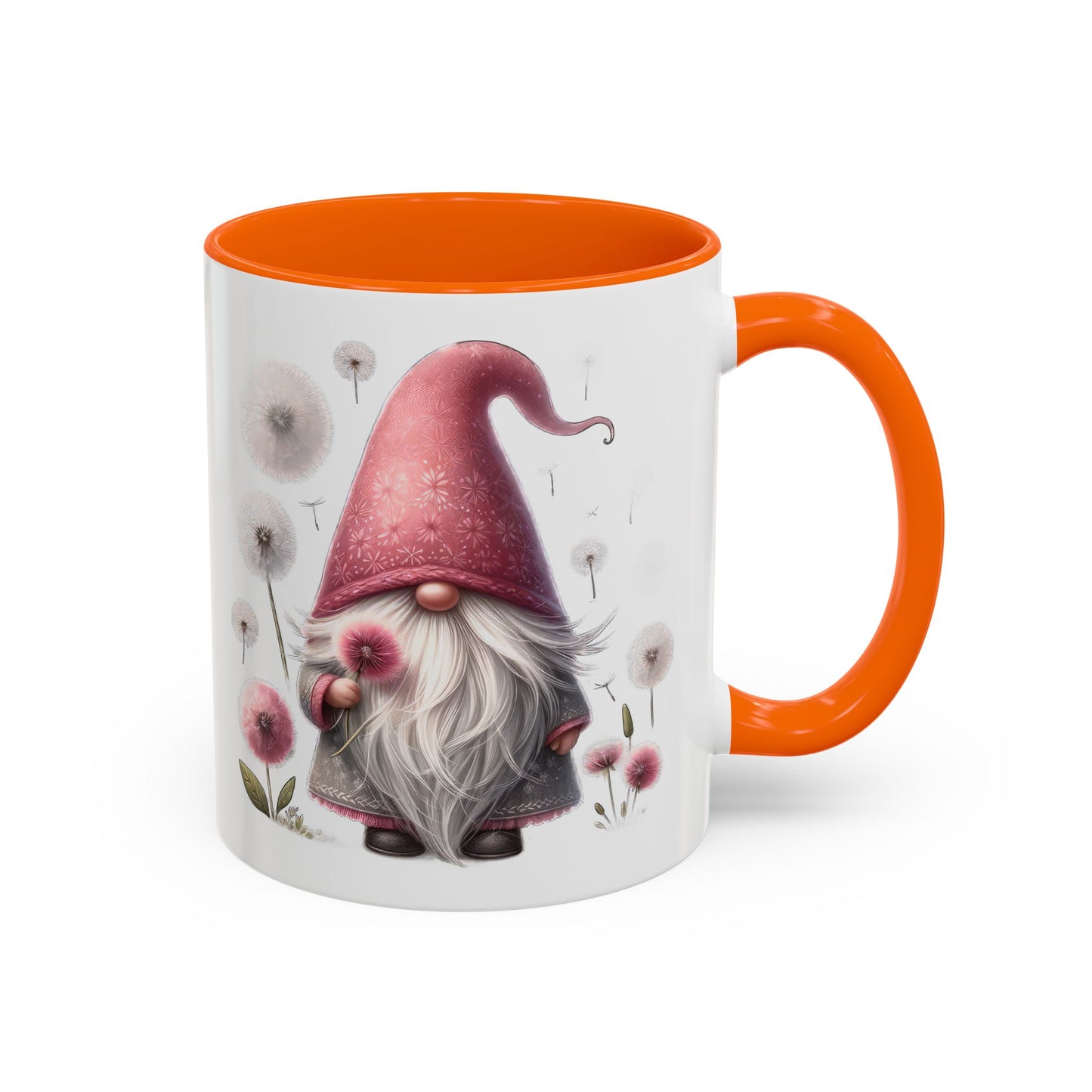 Whimsical Gnome Coffee Mug, Cute Coffee Cups for Home, Unique Gift for Gnome Lovers, Floral Gnome Mug for Birthdays, Spring Décor