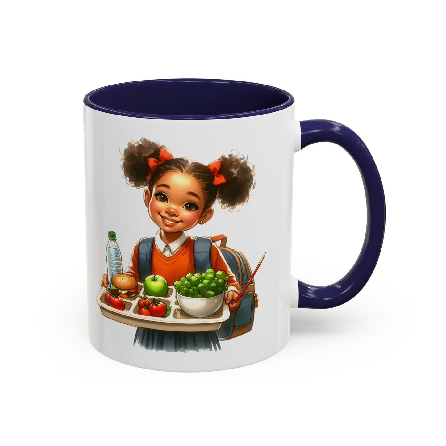 Happy Kids Accent Coffee Mug - Fun Drinkware for Home, School, Nursery, Gifts, Birthday, Holidays, Cute Design