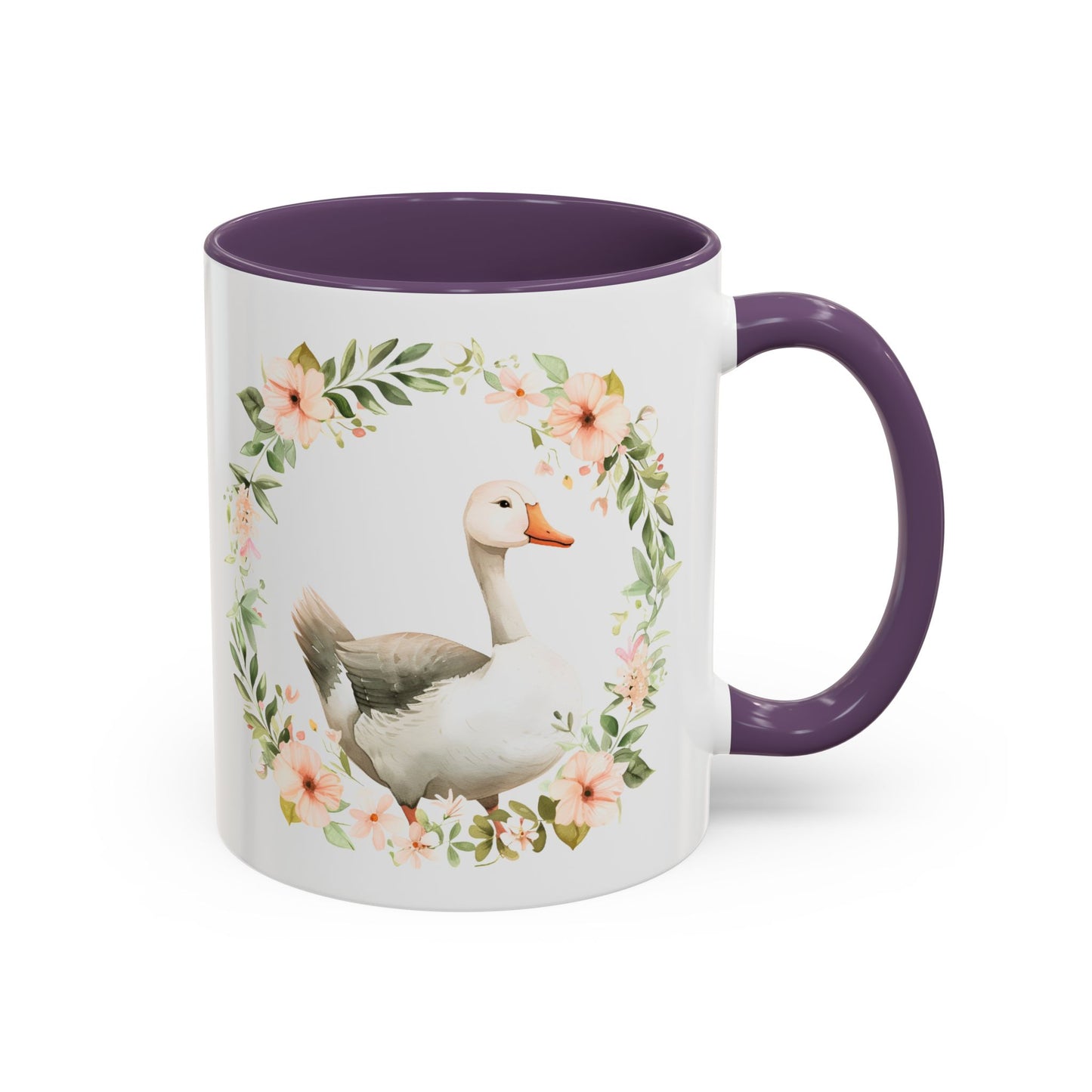 Floral Goose Accent Coffee Mug | Nature Lover Gift, Home Decor, Coffee Lover, Office Mug, Mother's Day Gift